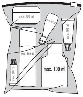 how much fluid is allowed on a plane